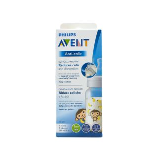 Philips Avent Anti-Colic Baby Bottle from First month Monkey 260ml SCF821/11