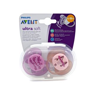 Philips Avent Ultra Soft Pacifiers 6-18m Purple Brown 2 pcs