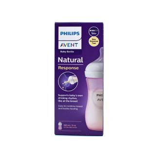 Philips Avent Baby Bottle Natural Response from 1 month SCY903/11 Pink 260ml 1 pcs
