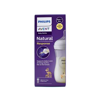 Philips Avent Baby Bottle Natural Response from 1 month SCY903/66 Giraffe 260ml 1 pcs