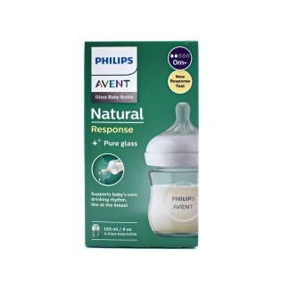 Philips Avent Baby Glass Bottle Natural Response from birth SCY930/01 White 120ml 1 pcs