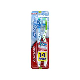 Colgate Toothbrush Max White Medium Blue Green 2 pcs 8718951140219