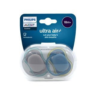 Philips Avent Ultra Air Soother from 18 months Blue Grey 2 pcs SCF349/01
