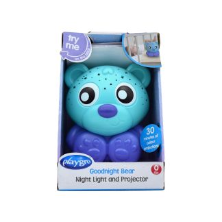 Playgro Goodnight Bear Night Light and Projector Green from birth 10-186-423
