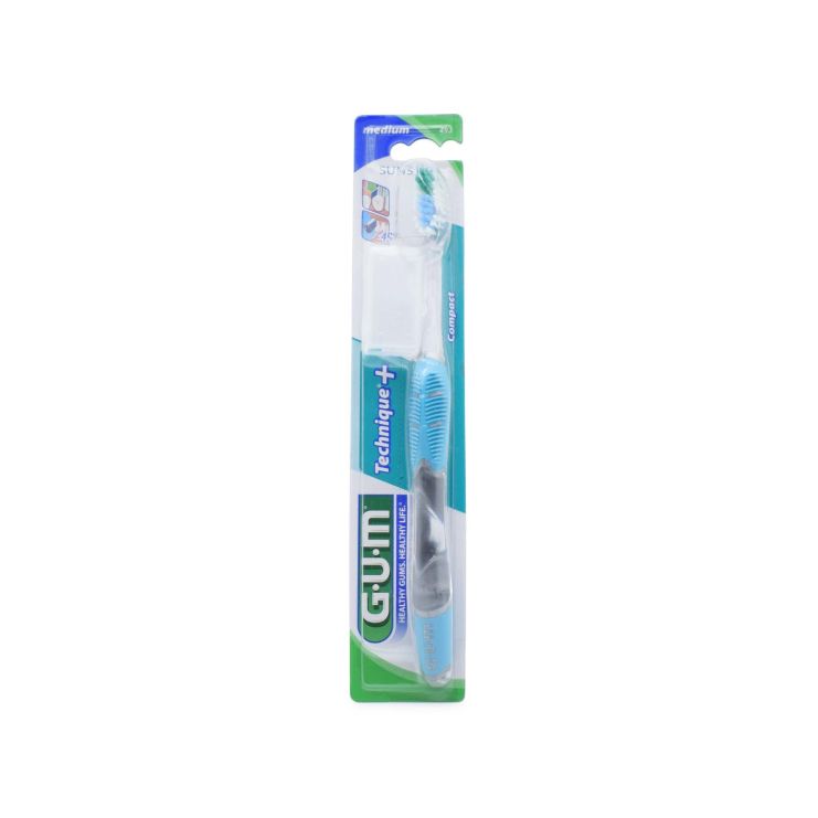 Sunstar Gum Toothbrush 493 Technique+ Medium Light Blue 070942121576
