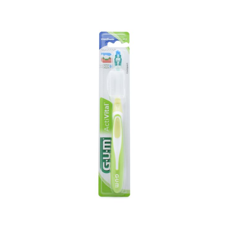 Sunstar Gum Toothbrush 583 ActiVital Medium Light Green  070942124492