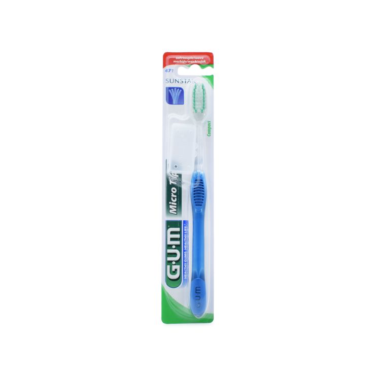 Sunstar Gum Toothbrush Micro Tip Compact 471 Soft Blue 1 pcs 070942504713