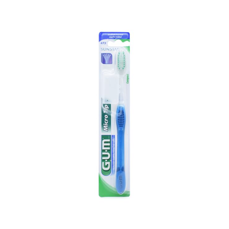 Sunstar Gum Toothbrush Micro Tip 473 Medium Blue 1 pcs 070942504737