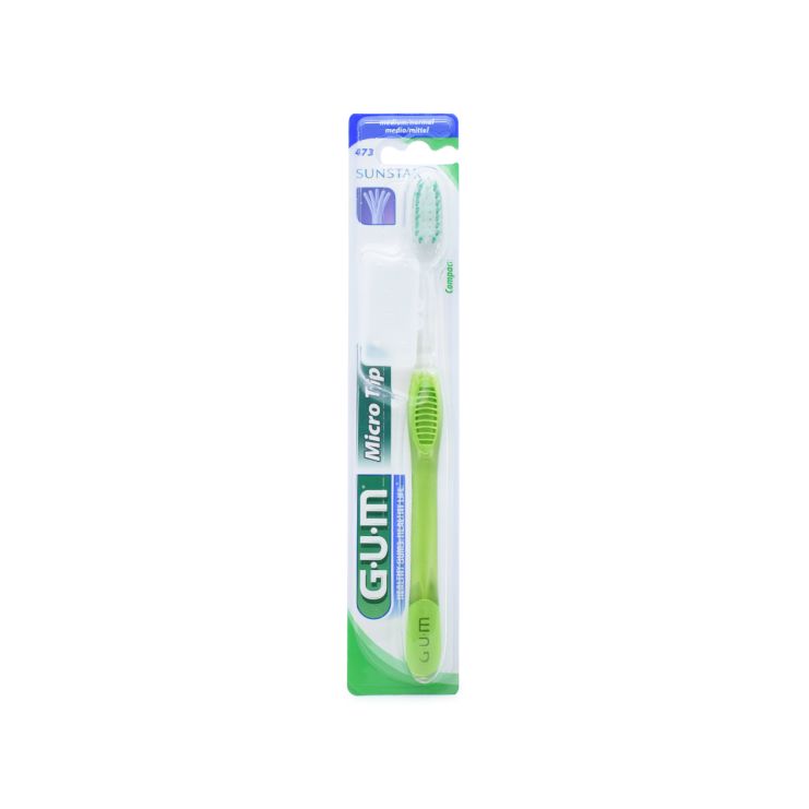 Sunstar Gum Toothbrush Micro Tip Compact Medium Green 070942504737