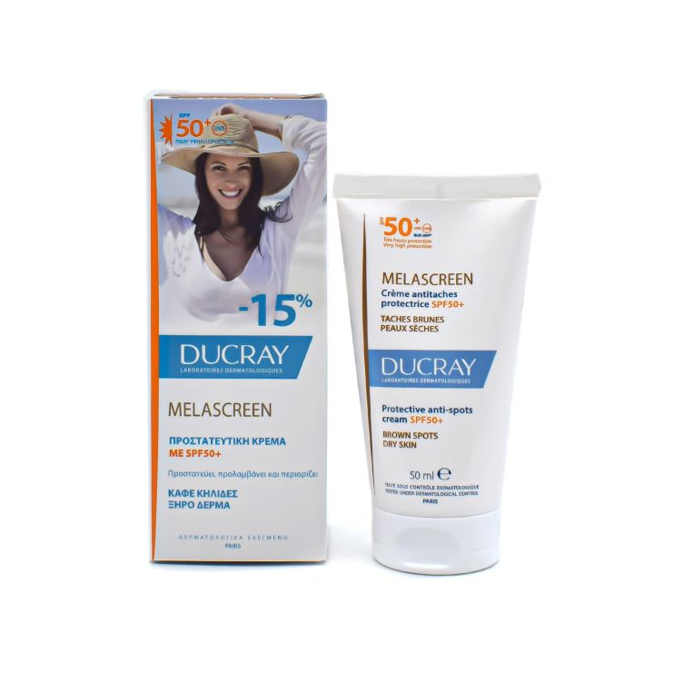 Ducray Melascreen Protective Cream SPF50+ Anti-Brown Spots Dry Skin 50ml 