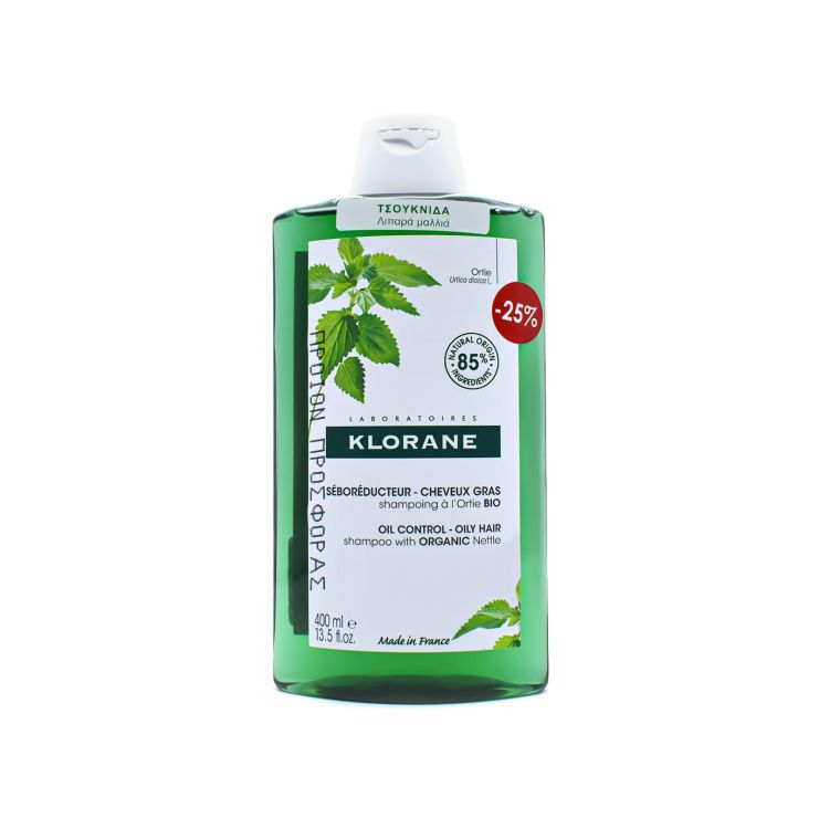 Klorane Shampoo with Organic Nettle Oil Control 400ml 