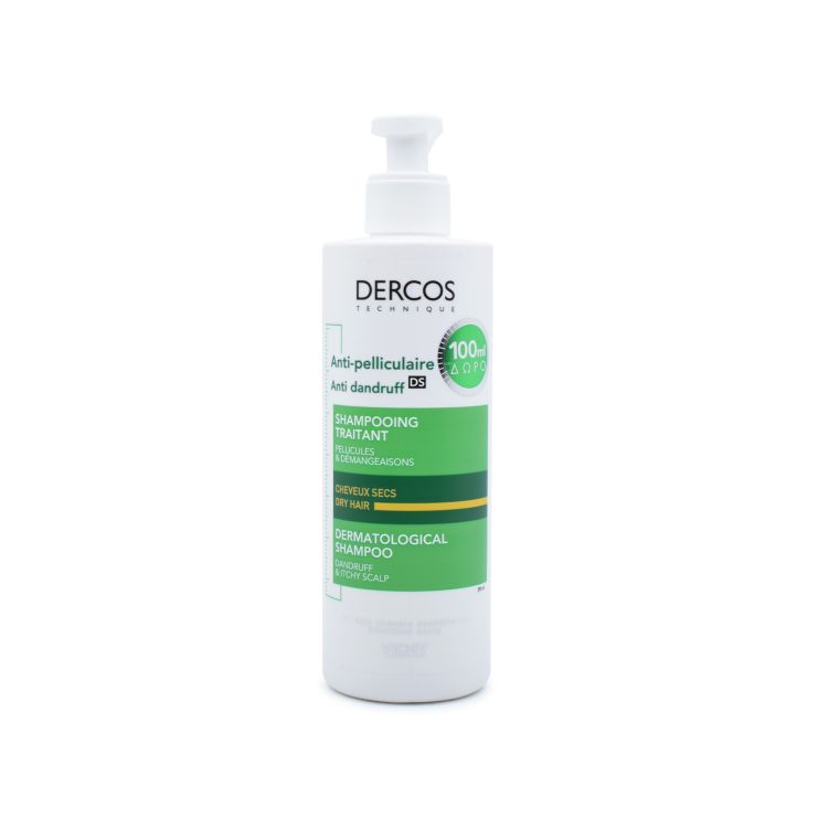 Vichy Dercos Anti-Dandruff DS Advanced Action Shampoo for Dry Hair 390ml