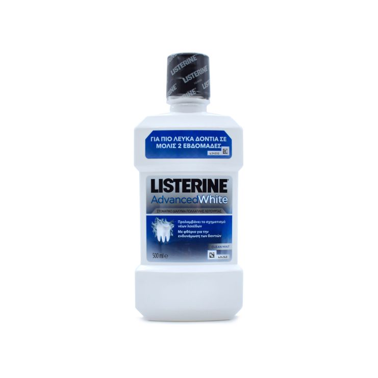 Listerine Advanced White Στοματικό Διάλυμα κατά της Πλάκας για Λεύκανση 500ml