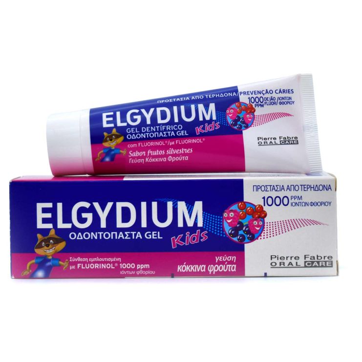 Elgydium Οδοντόκρεμα Gel Kids 1000 ppm Red Berries 50ml
