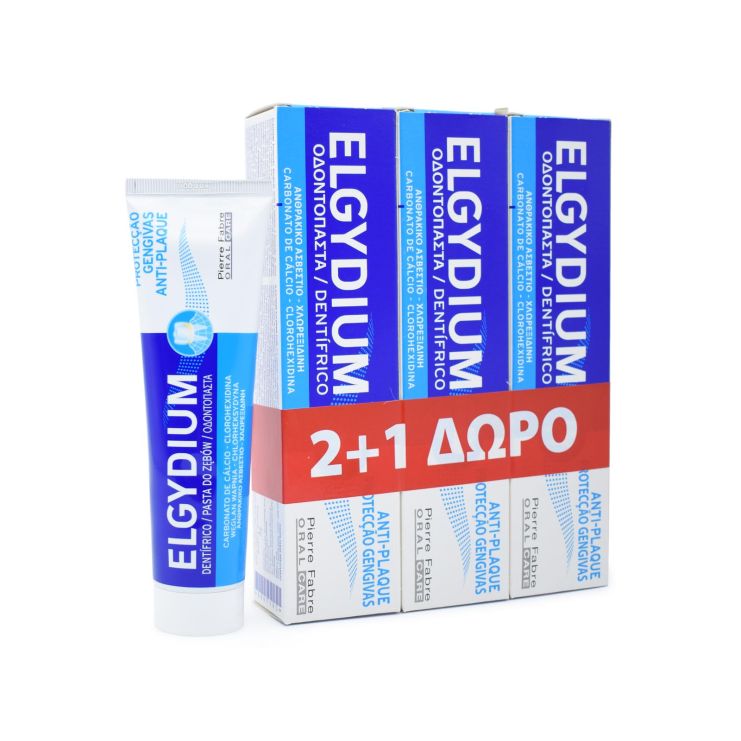 Elgydium Antiplaque Toothpaste 3 x 100ml