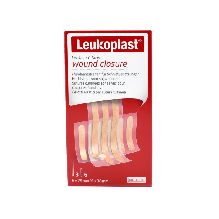 BSN Medical Leukoplast Wound Closure Strip 6mmx75mm 3 pcs & 6mmx38mm 6 pcs