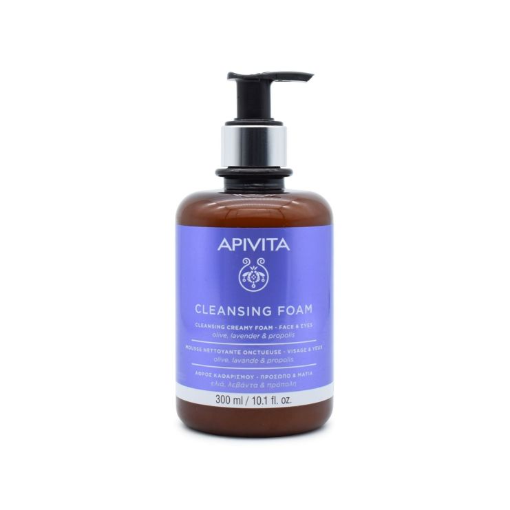 Apivita Cleansing Foam Αφρός Καθαρισμού Προσώπου & Ματιών 300ml
