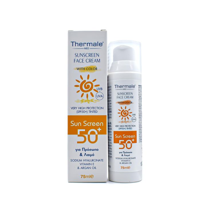 Thermale Med Sunscreen Face Cream Tinted SPF 50+ 75ml