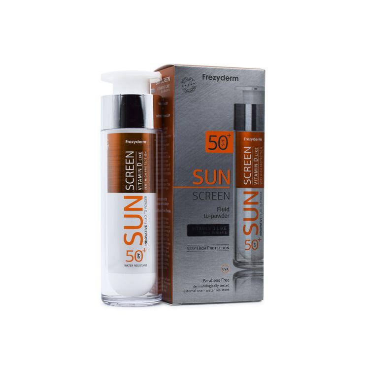 Frezyderm Sun Screen Fluid to Powder Vitamin D Like Αντηλιακό Προσώπου με Αίσθηση Πούδρας SPF50+ 50ml