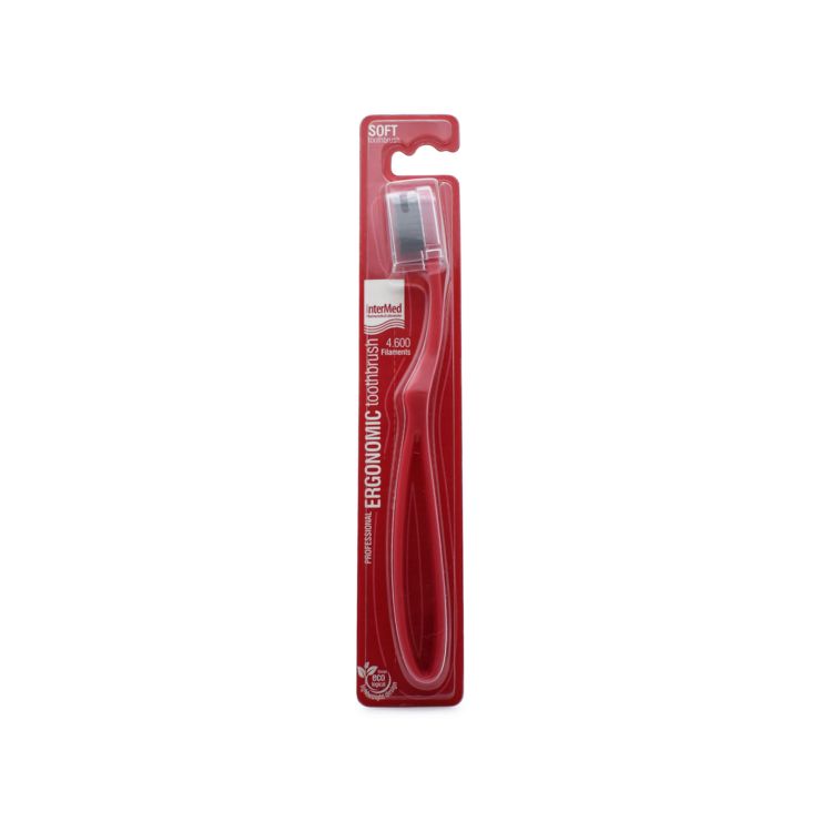 Intermed Professional Ergonomic Toothbrush Soft Red 1 pcs 