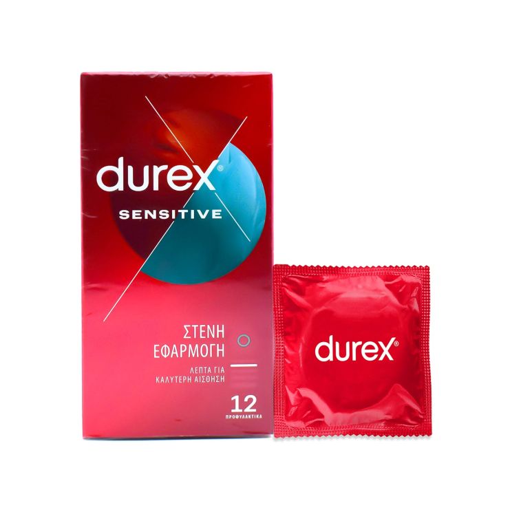 Durex Sensitive Στενή Εφαρμογή 12 προφυλακτικά