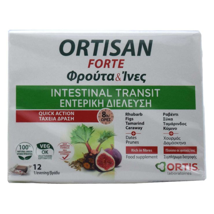 Ortis Ortisan Forte Φρούτα & Ίνες 12 κύβοι