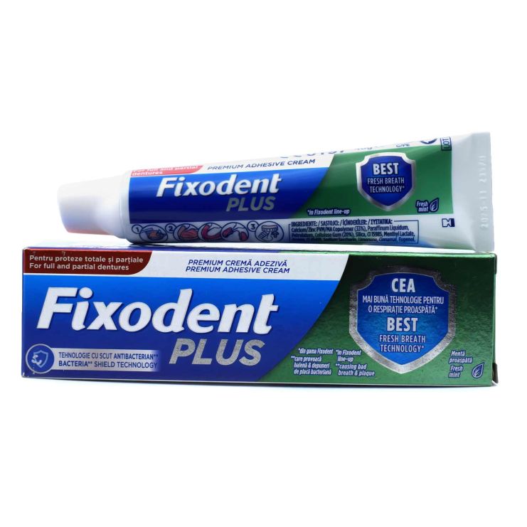Fixodent Plus Fresh Στερεωτική Κρέμα Τεχνητής Οδοντοστοιχίας 40g