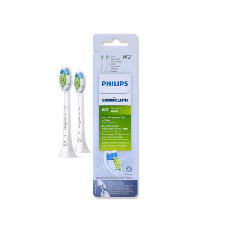 Philips Sonicare W2 Optimal White Spare Heads for Electric Toothbrush HX6062/10 2 pcs