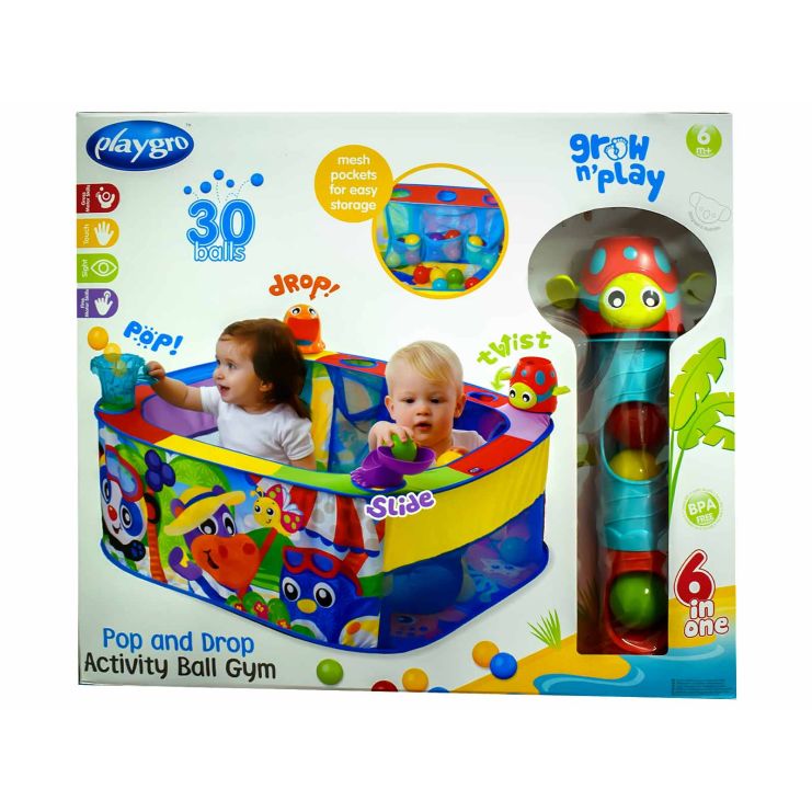 Playgro Pop and Drop Activity Ball Gym 6 m+ 10-186-366  