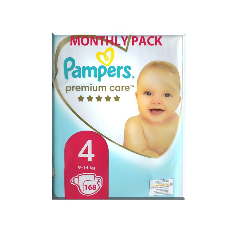 Pampers Premium Care No4 (9-14 kg) 168 τμχ