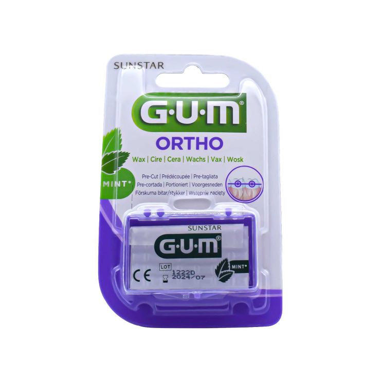 Sunstar Gum Ortho Wax Dental Floss Pre-cut Mint 
