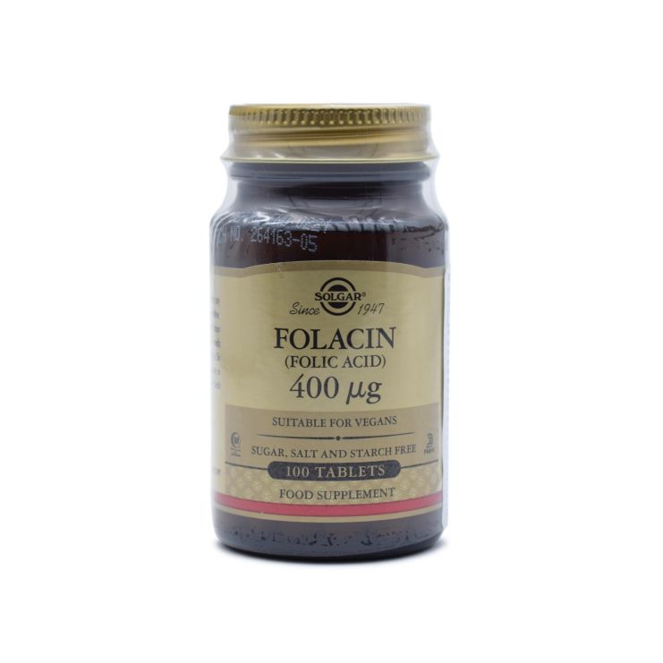   Solgar Folacin Folic Acid 400μg 100 ταμπλέτες