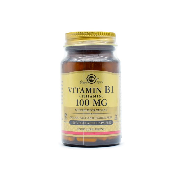 Solgar Vitamin B1 (Thiamin) 100mg 100 φυτικές κάψουλες