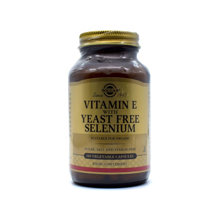 Solgar Vitamin E with Yeast Free Selenium 100 φυτικές κάψουλες