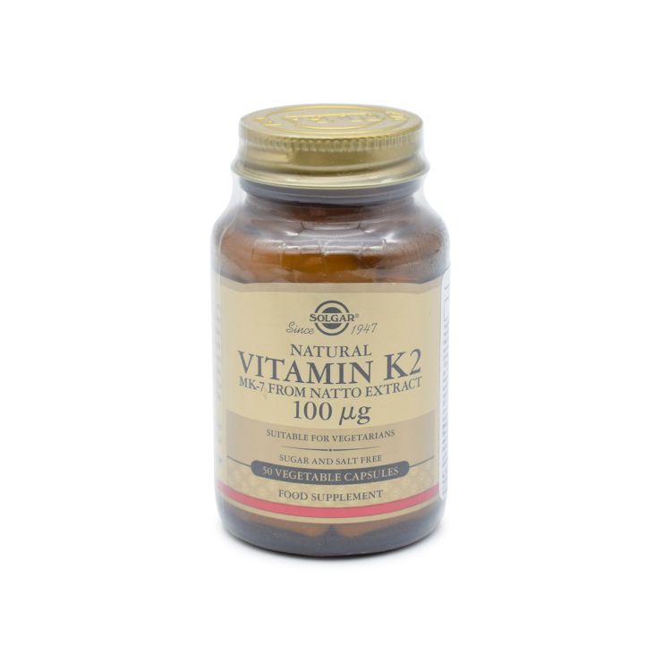 Solgar Vitamin K2 MK-7 from Natto Extract 100μg 50 φυτικές κάψουλες