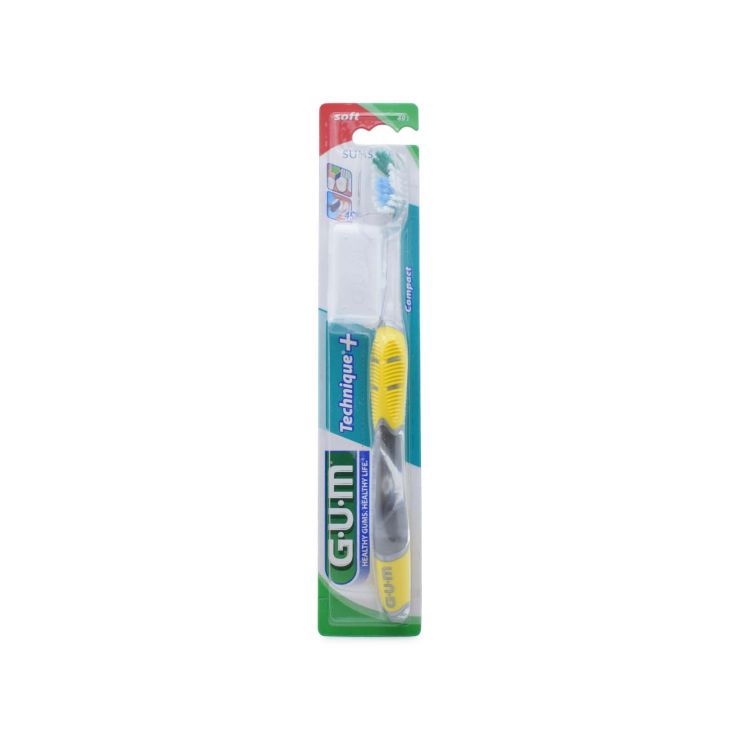 Sunstar Gum Toothbrush Technique+ Compact Soft Yellow 070942121583