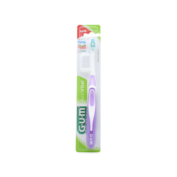 Sunstar Gum Toothbrush 585 ActiVital Soft Ultra Compact Purple 070942125505
