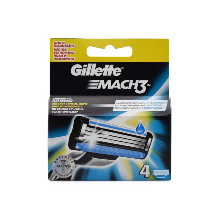 Gillette Mach3 Ανταλλακτικές Κεφαλές 4 Τεμάχια