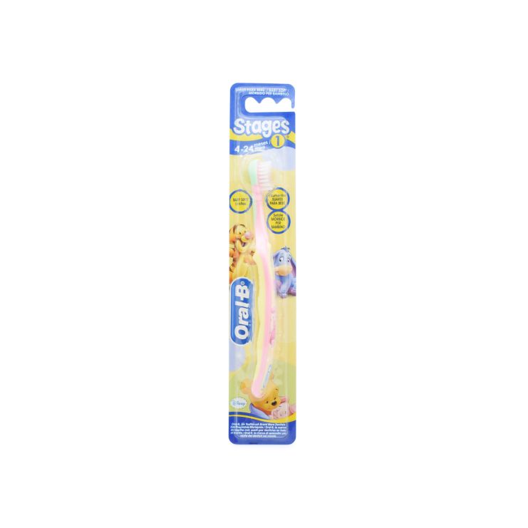 Oral-B Baby Soft Toothbrush Winnie 4-24 Months Pink - Green - Yellow 3014260281366