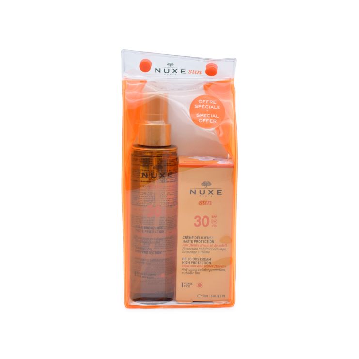 Nuxe Sun Delicious Face Cream SPF30 50ml & Tanning Oil 150ml