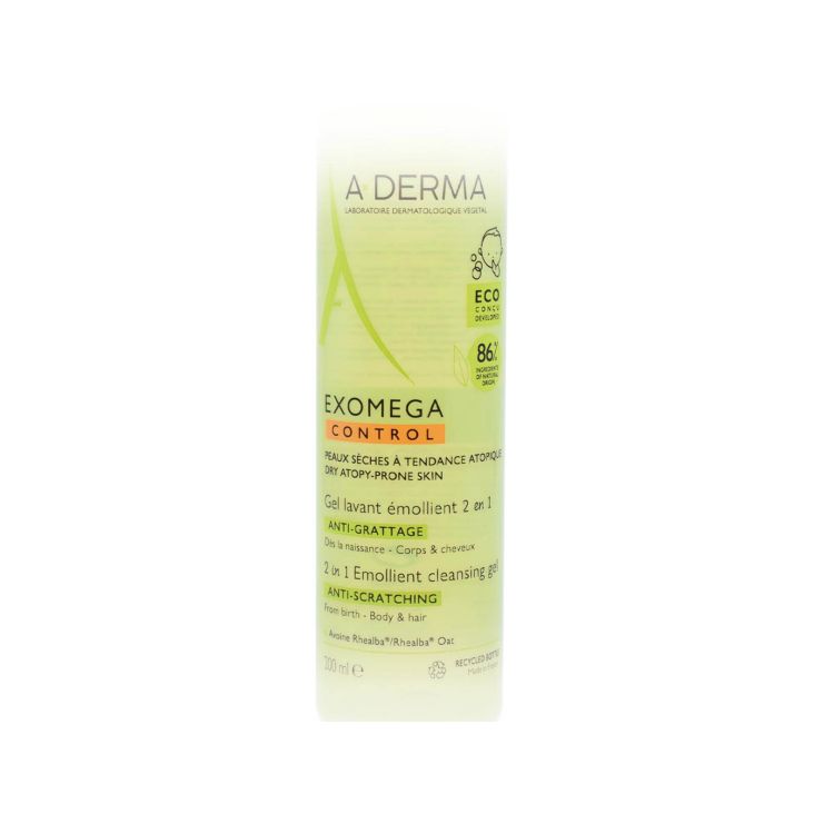 A-Derma Exomega Control Emollient Cleansing  2 in 1 Gel Καθαρισμού για Σώμα/Μαλλιά - Ατοπικό Δέρμα 200ml