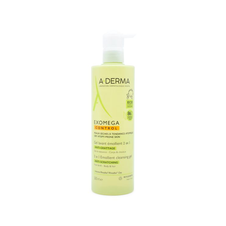 A-Derma Exomega Control Gel Καθαρισμού για Σώμα/Μαλλιά 2 in 1 - Ατοπικό Δέρμα 500ml