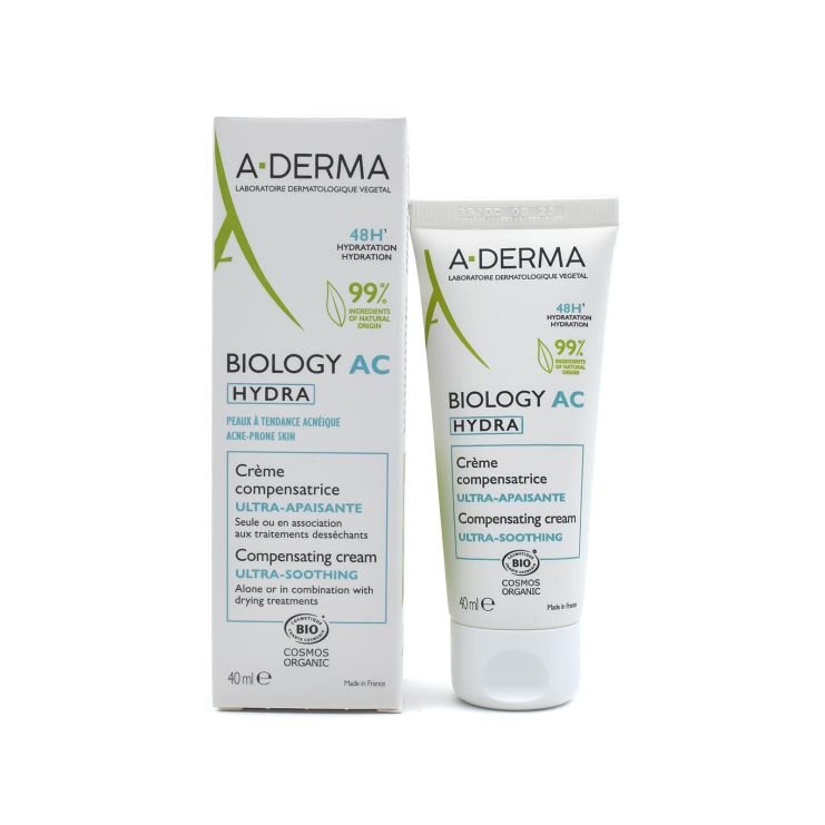 A-Derma Biology AC Hydra Δέρμα με Τάση Ακμής Αντισταθμιστική Εξαιρετικά Καταπραϋντική Κρέμα 40ml 