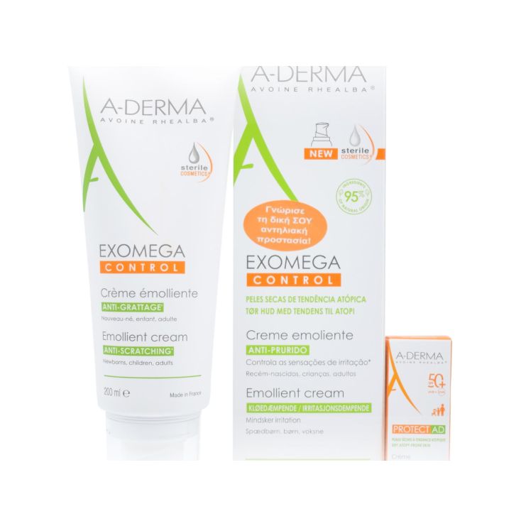 A-Derma Exomega Control Emollient Cream Pump Γαλάκτωμα - Ατοπικό Δέρμα 200ml