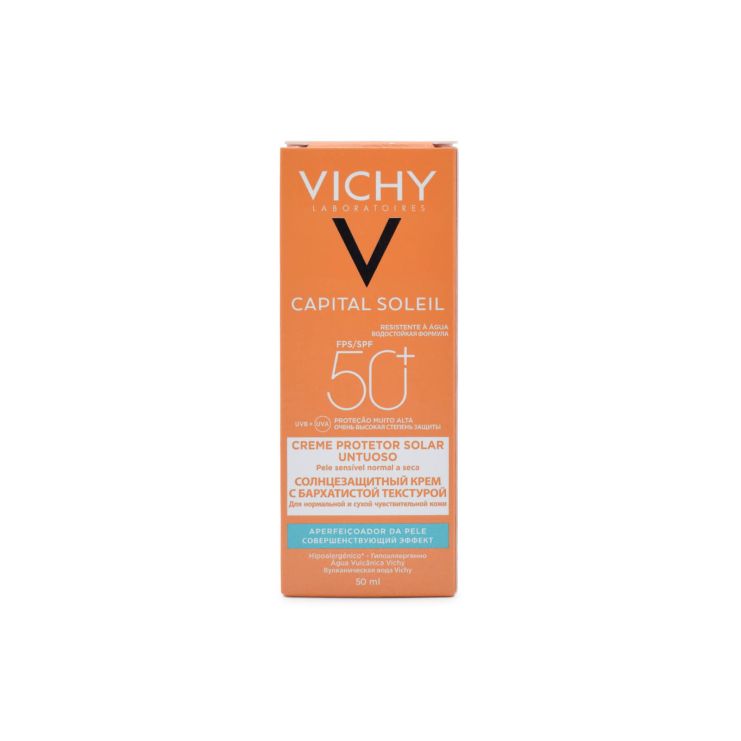 Vichy Capital Soleil Velvety Αντηλιακή Προσώπου Για Βελούδινη Επιδερμίδα SPF50+ 50ml