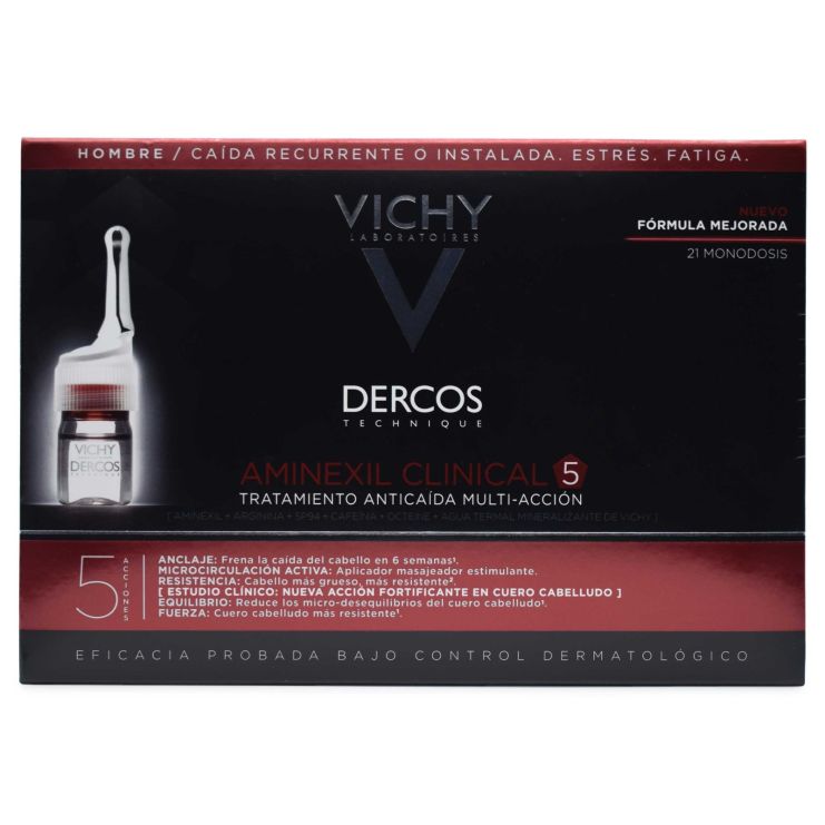 Vichy Dercos Aminexil Clinical 5 Θεραπεία Tριχόπτωσης για Άνδρα 21x6ml
