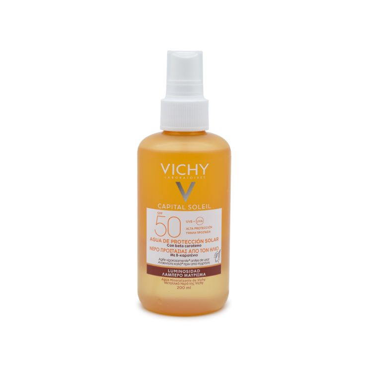 Vichy Capital Soleil Αντηλιακό Νερό Προστασίας Spray SPF 50 Για Λαμπερό Μαύρισμα 200ml
