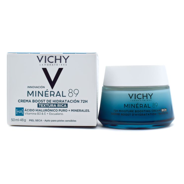 Vichy Mineral 89 72H Moisture Boosting Cream Κρέμα Προσώπου για Ενυδάτωση Πλούσιας Υφής 50ml 