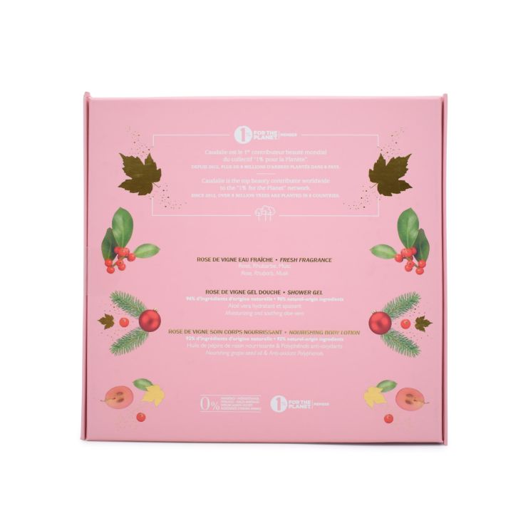 Caudalie Rose de Vigne Fresh Fragrance 50ml & Body Lotion 50ml & Shower Gel 50ml
