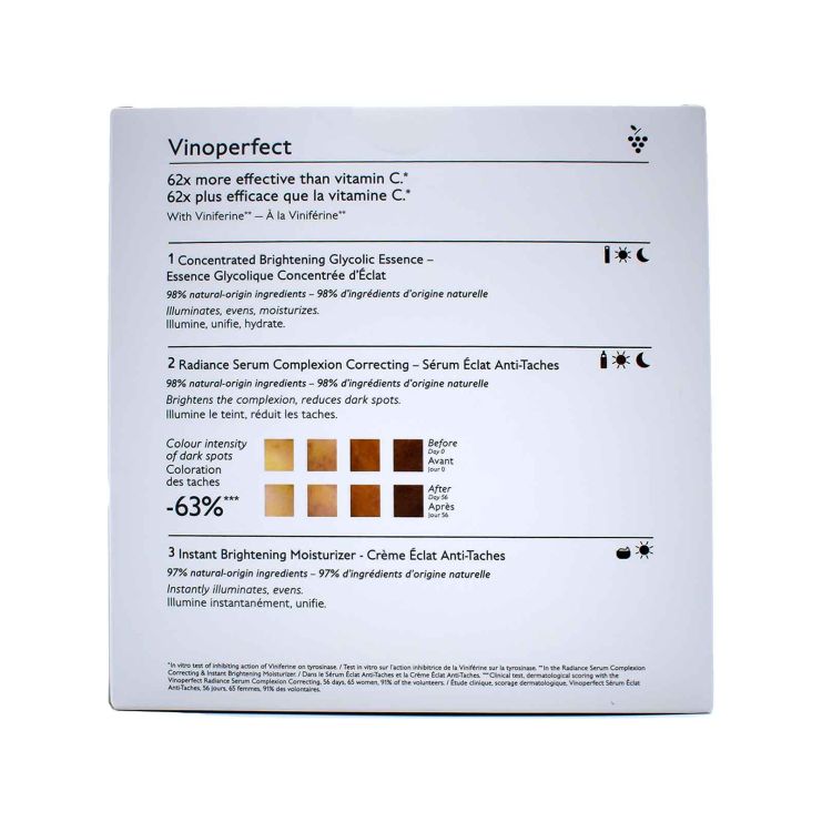Caudalie Vinoperfect Radiance Serum 30ml & Essence Glycolique 50ml & Dark Spot Correcting Moisturizer 15ml